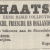 Advertentie 1881 schaatsenmaker Ravestein&Co