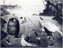 IJstafereel met schaatsers