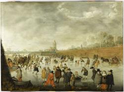 Schaatsers bij Kampen
