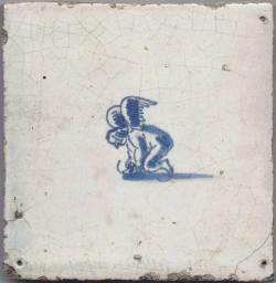 Cupido met schaatsen