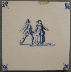 Schaatsers, man en vrouw