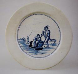 Schaatser met duwslee