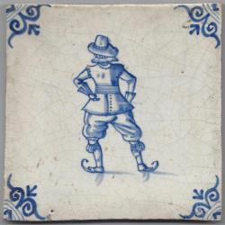 Schaatser van achteren afgebeeld