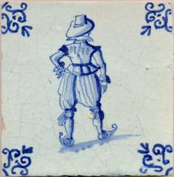 Schaatser van achteren afgebeeld