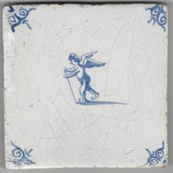 Cupido met schaatsen