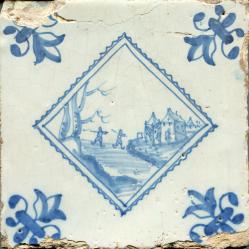 Winterlandschap met schaatsers