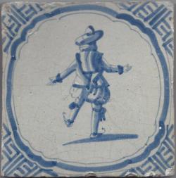 Schaatser van achteren afgebeeld