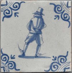 Schaatser van achteren afgebeeld