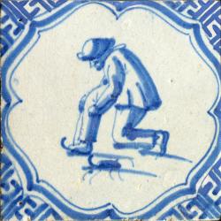 Schaatser doet schaatsen aan