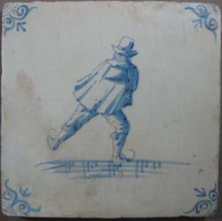 Schaatser van achteren afgebeeld