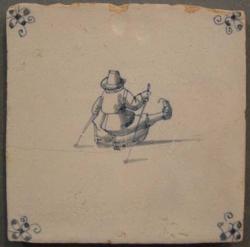 Schaatser in prikslee