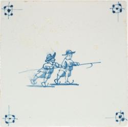 Twee schaatsers met ijshaak