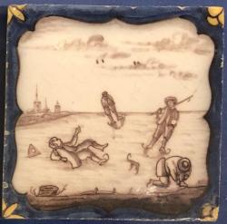 IJstafereel met schaatsers