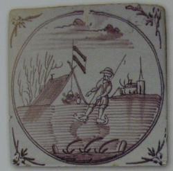 Koek en zopie tent met schaatser