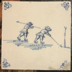 Schaatser en kolfspeler