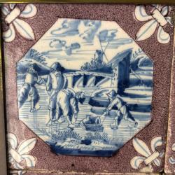 Winterlandschap met schaatsers