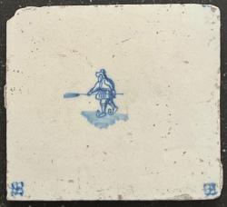 Baanveger, schaatser met bezem