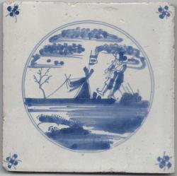 Koek en zopie tent met schaatser