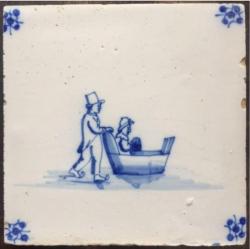 Schaatser met duwslee