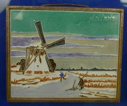 Winterlandschap met schaatser