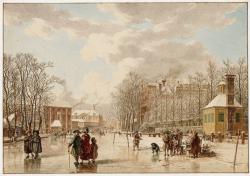 IJspret Amsterdam op de Muidergracht, nu het Jonas Daniël Meijerplein