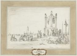 IJsvermaak bij het galgenveld op de Volewijk in Amsterdam