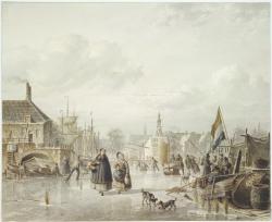 Een Alkmaarse gracht in de winter