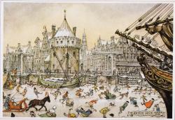 Schreierstoren met ijsvermaak  Amsterdam