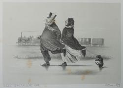 De trein gaat sneller dan schaatsen