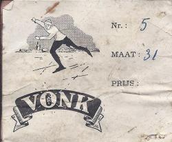 Etiket voor doos met schaatsen