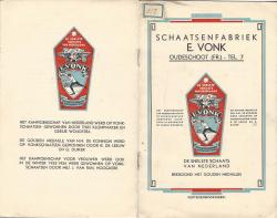 Buitenkant catalogus Schaatsfabrikant Vonk