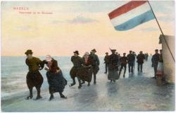 Schaatsers in Marken