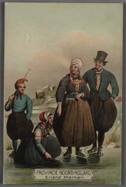 PROVINCIE NOORD-HOLLAND. Eiland Marken. Gezin op ijs