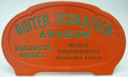 Showkaart voor schoonrijdschaats G.S.Ruiter, Akkrum