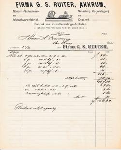 Rekening G.S. Ruiter, Akkrum