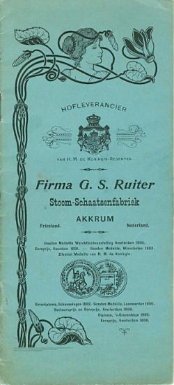 Catalogus G.S. Ruiter, Akkrum; met 31 schaatsmodellen