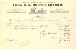 Rekening G.S. Ruiter Akkrum