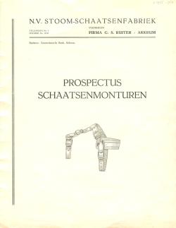 Prospectus schaatsmonturen G.S.Ruiter, Akkrum