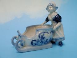 Schaatster met duwslee