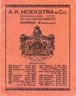 Catalogus van schaatsfabrikant A.K.Hoekstra