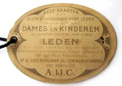 Bewijs van toehang voor Kind onder 16 jaar en Dame 1925-1926
