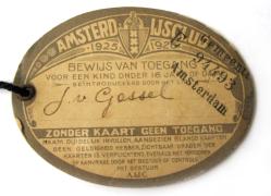 Bewijs van toehang voor Kind onder 16 jaar en Dame 1925-1926