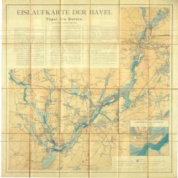 Eislaufkarte der Havel, Tegel bis Ketzin (1996) faximile van kaart uit 1905