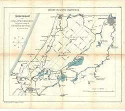 Terreinkaart voor schaatsenrijders Leiden – Haarlem - Amsterdam (1902)