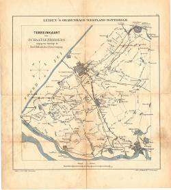 Terreinkaart voor schaatsenrijders Leiden – ’s-Gravenhagen – Westland - Rotterdam (1894)