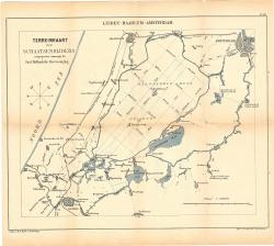 Terreinkaart voor schaatsenrijders Leiden – Haarlem - Amsterdam (1894)