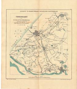 Terreinkaart voor schaatsenrijders Leiden – ’s-Gravenhagen – Westland - Rotterdam (1895)