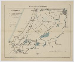 Terreinkaart voor schaatsenrijders Leiden-Haarlem-Amsterdam (1895)