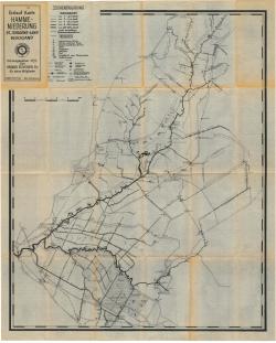 Eislauf Karte Hammeniederung  St. Jürgens-land  Blockland (1957)