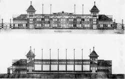 Tekeningen architect M.J.E.Lippits club- en bestuursgebouw